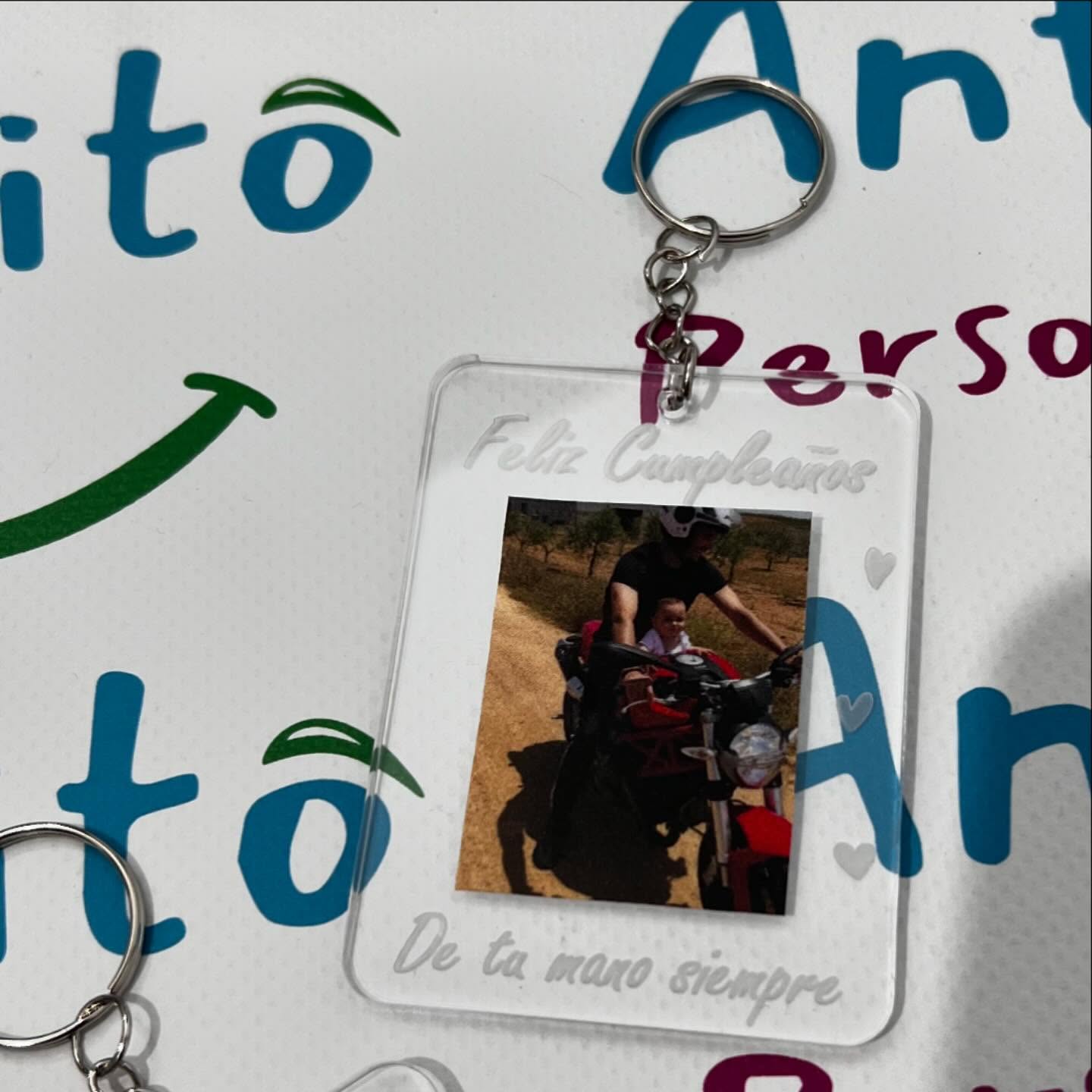 Llavero en metraquilato con foto